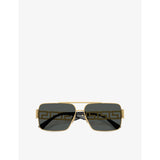 Versace VE2290 square-frame metal sunglasses, imported from the UK