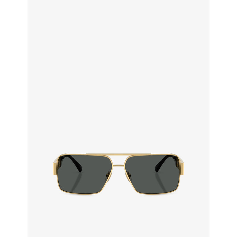 Versace VE2290 square-frame metal sunglasses, imported from the UK