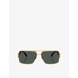 Versace VE2290 square-frame metal sunglasses, imported from the UK