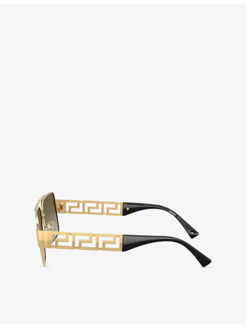 Versace VE2290 square-frame metal sunglasses, imported from the UK