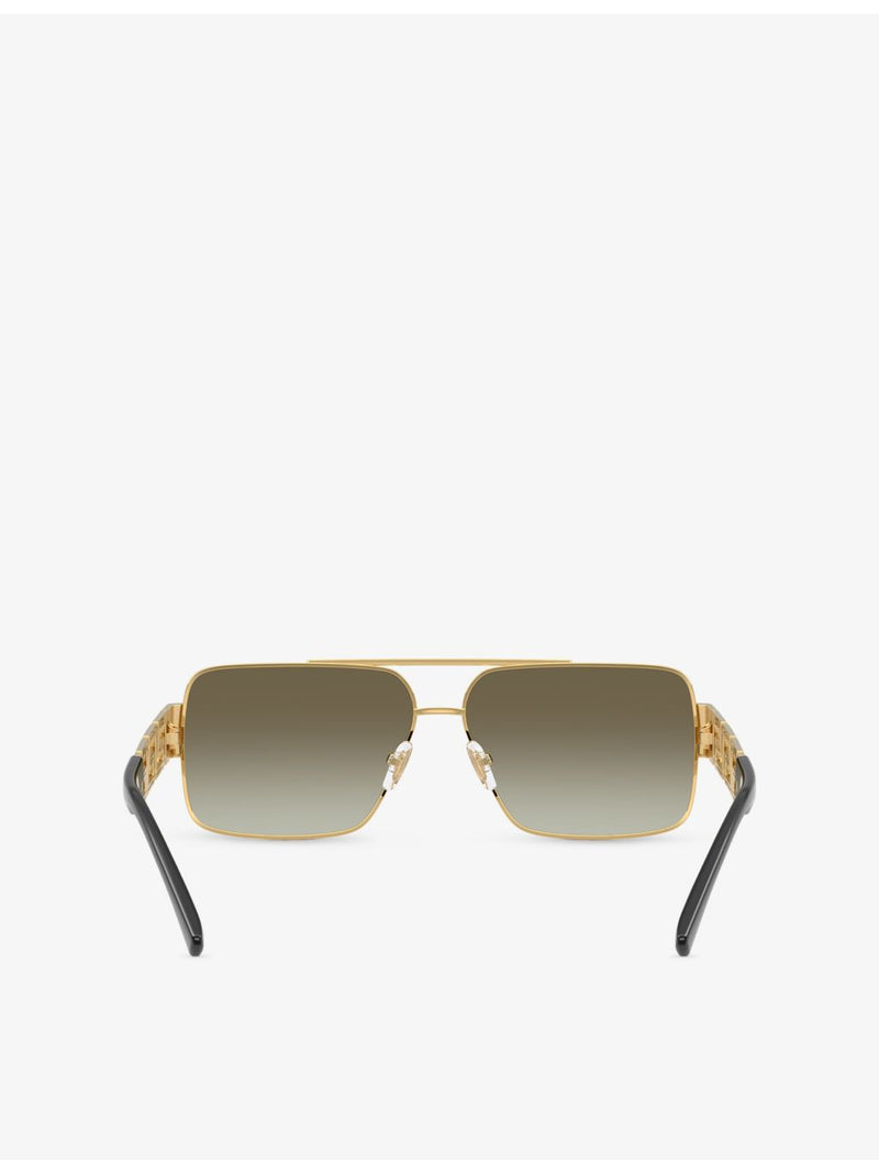 Versace VE2290 square-frame metal sunglasses, imported from the UK