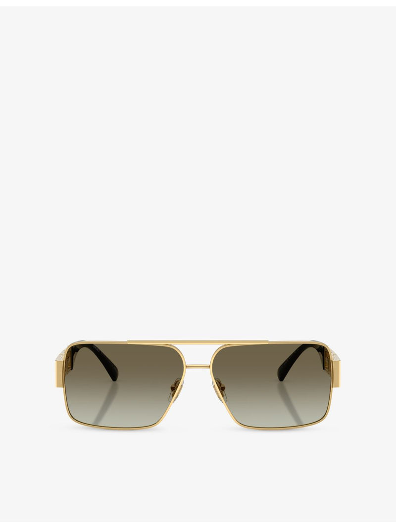 Versace VE2290 square-frame metal sunglasses, imported from the UK
