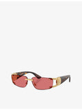 Versace rectangular-frame metal and acetate sunglasses VE2291, imported from the UK