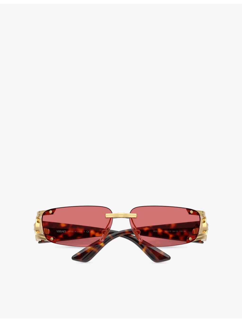 Versace rectangular-frame metal and acetate sunglasses VE2291, imported from the UK