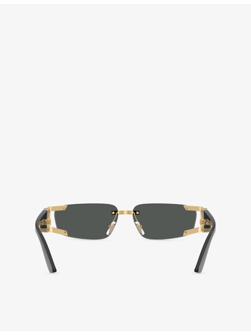 Versace VE2291 rectangle-frame metal sunglasses, imported from the UK