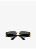 Versace VE2291 rectangle-frame metal sunglasses, imported from the UK