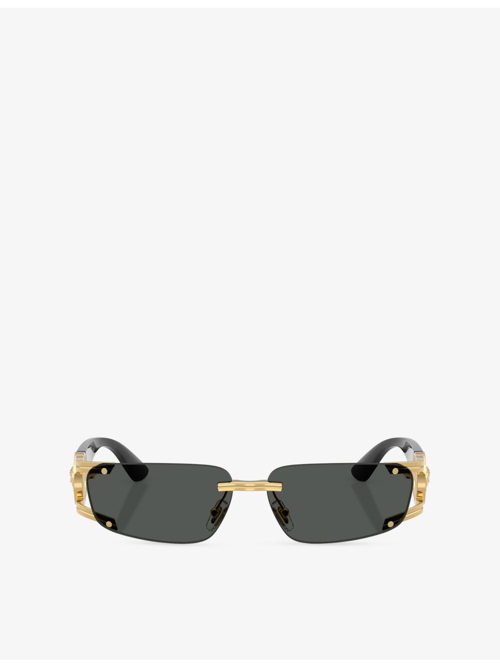 Versace VE2291 rectangle-frame metal sunglasses, imported from the UK