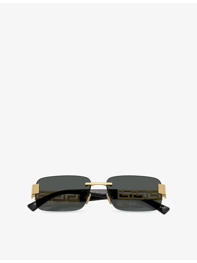 Versace rectangle metal sunglasses VE2298, imported from the UK