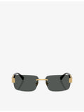 Versace rectangle metal sunglasses VE2298, imported from the UK