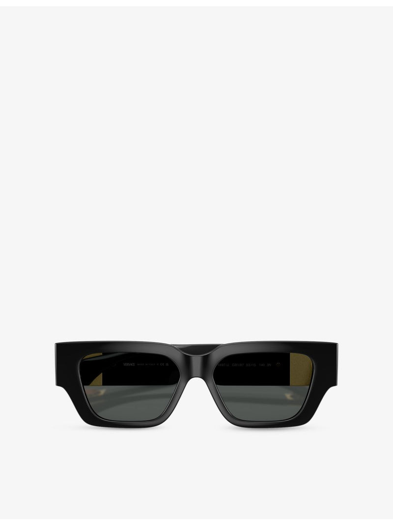 Versace square-frame injected sunglasses VE4497U, imported from the UK