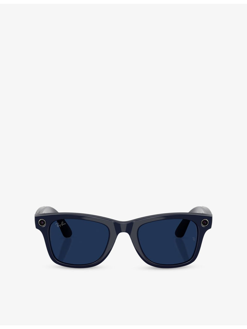 Ray-Ban RW4012 square-frame Meta AI glasses with Transitions lenses - British product