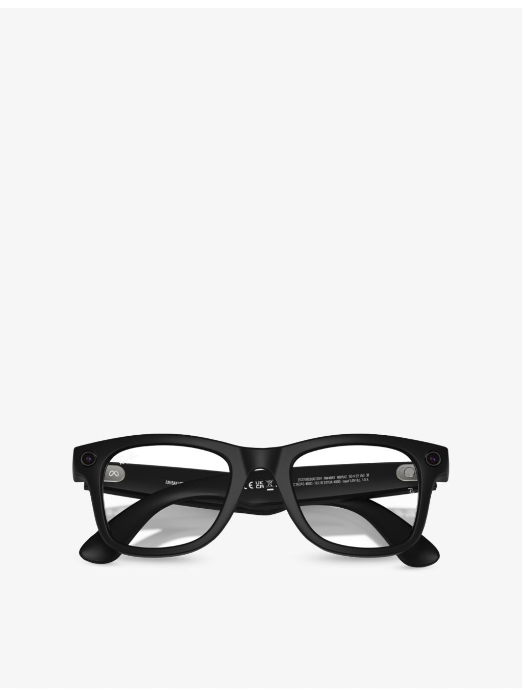 Ray-Ban Wayfarer square-frame Meta AI glasses, imported from the UK