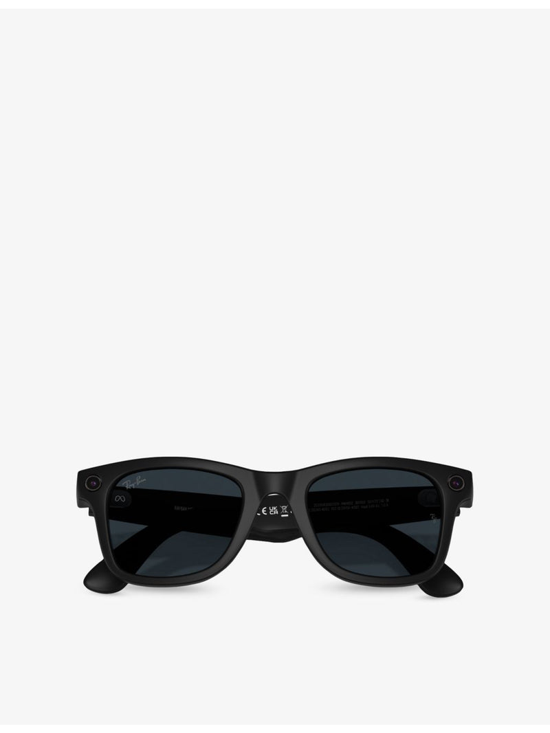 Ray-Ban Wayfarer square-frame Meta AI glasses, imported from the UK