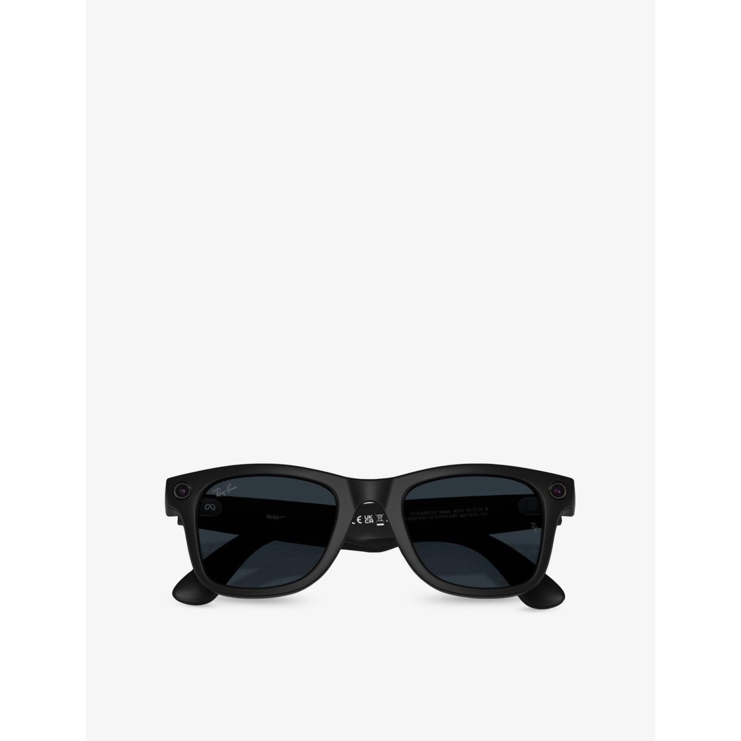 Ray-Ban Wayfarer square-frame Meta AI glasses, imported from the UK