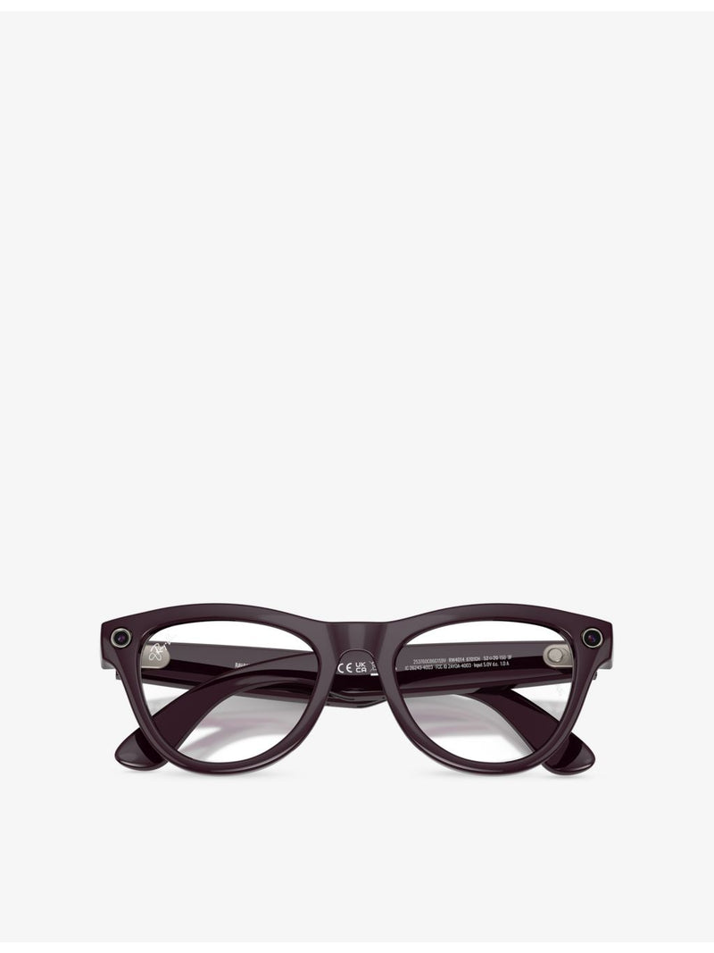 Ray-Ban Skyler cat-eye Meta AI glasses, imported from the UK