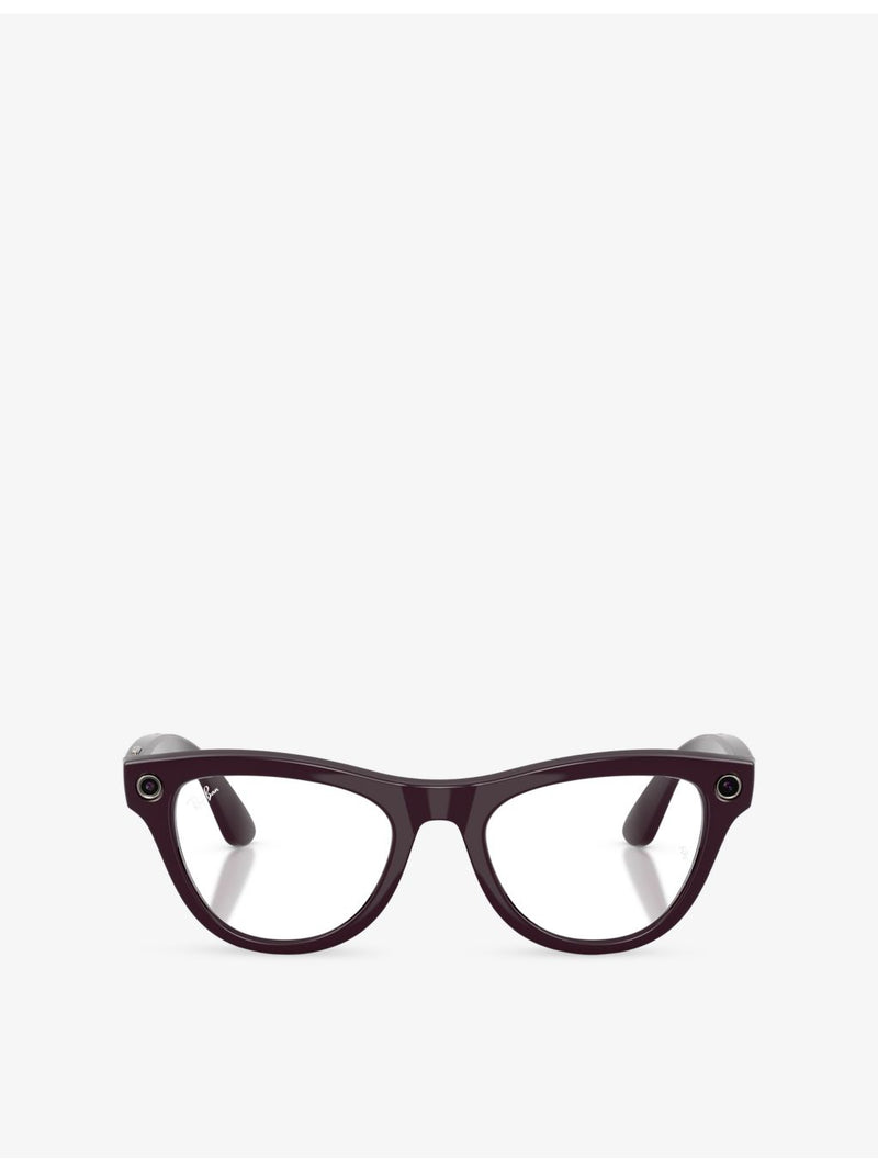 Ray-Ban Skyler cat-eye Meta AI glasses, imported from the UK