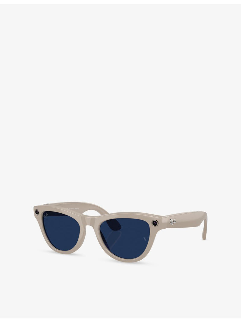 Ray-Ban cat-eye AI glasses with Transitions lenses, imported from the UK
