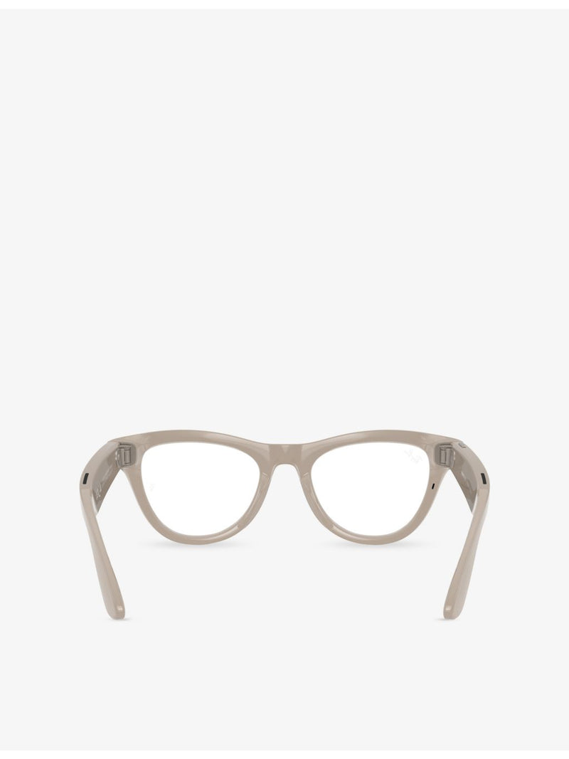 Ray-Ban cat-eye AI glasses with Transitions lenses, imported from the UK
