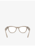 Ray-Ban cat-eye AI glasses with Transitions lenses, imported from the UK