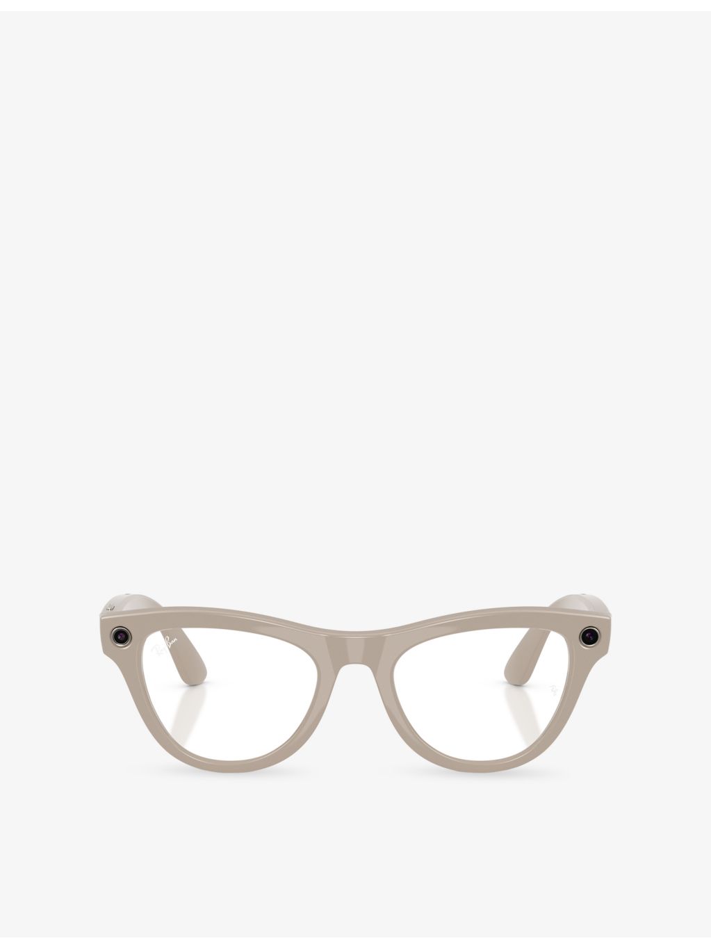 Ray-Ban cat-eye AI glasses with Transitions lenses, imported from the UK