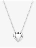 Swarovski heart rhodium-plated zirconia pendant necklace 38-45 cm (British brand)