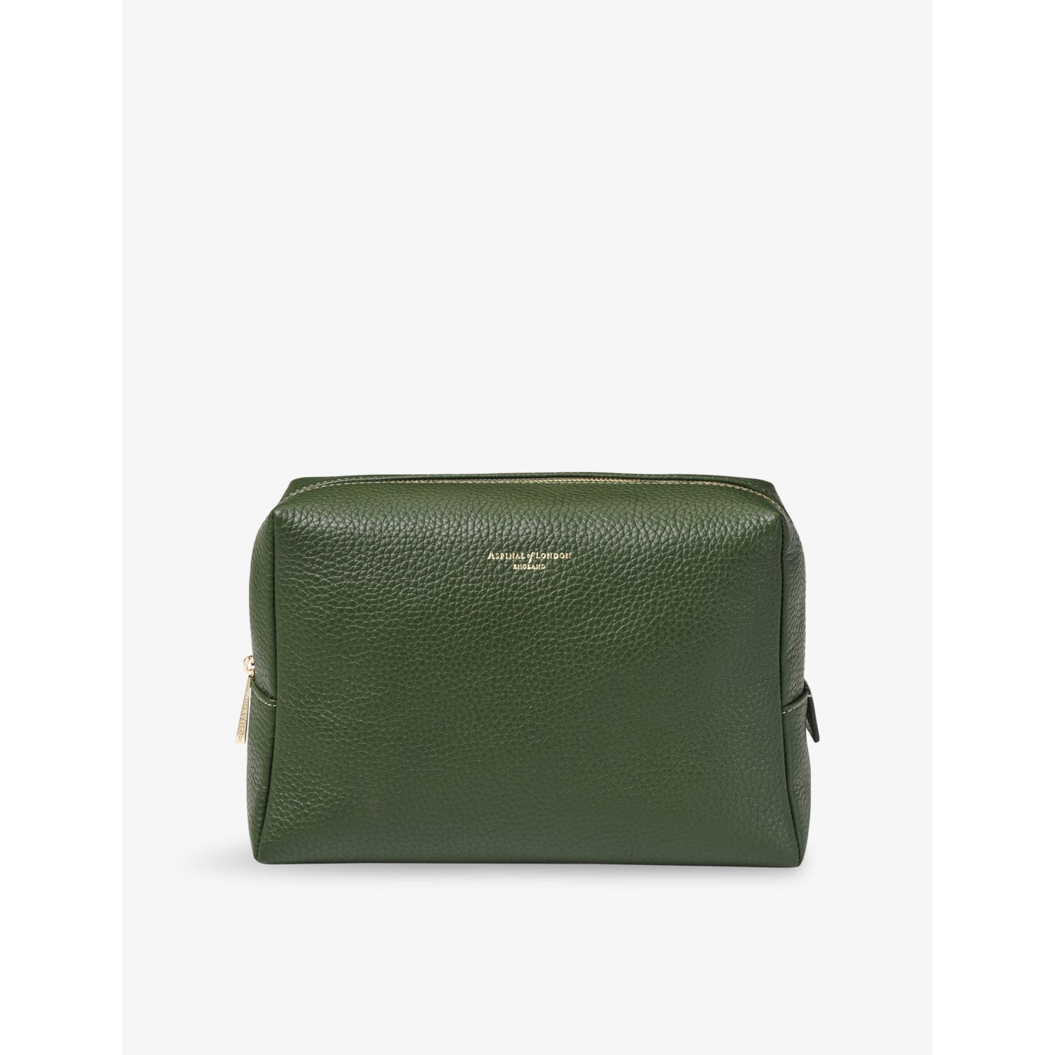 London Large Leather Cosmetic Case - RACING GREEN