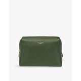 London Large Leather Cosmetic Case - RACING GREEN