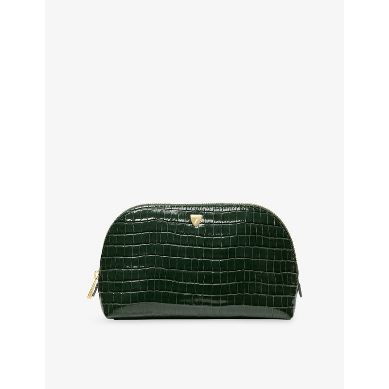 Aspinal of London crocodile emboss cosmetic case, imported from the UK