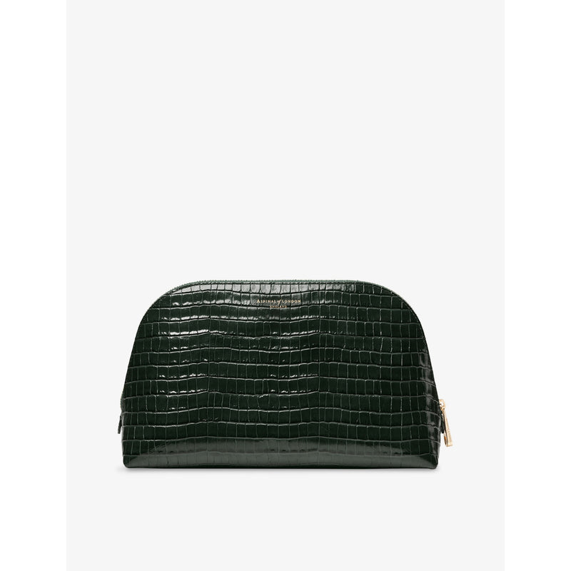 Aspinal of London classic large leather cosmetic case (British brand)