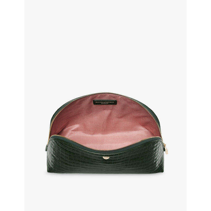 Aspinal of London classic large leather cosmetic case (British brand)