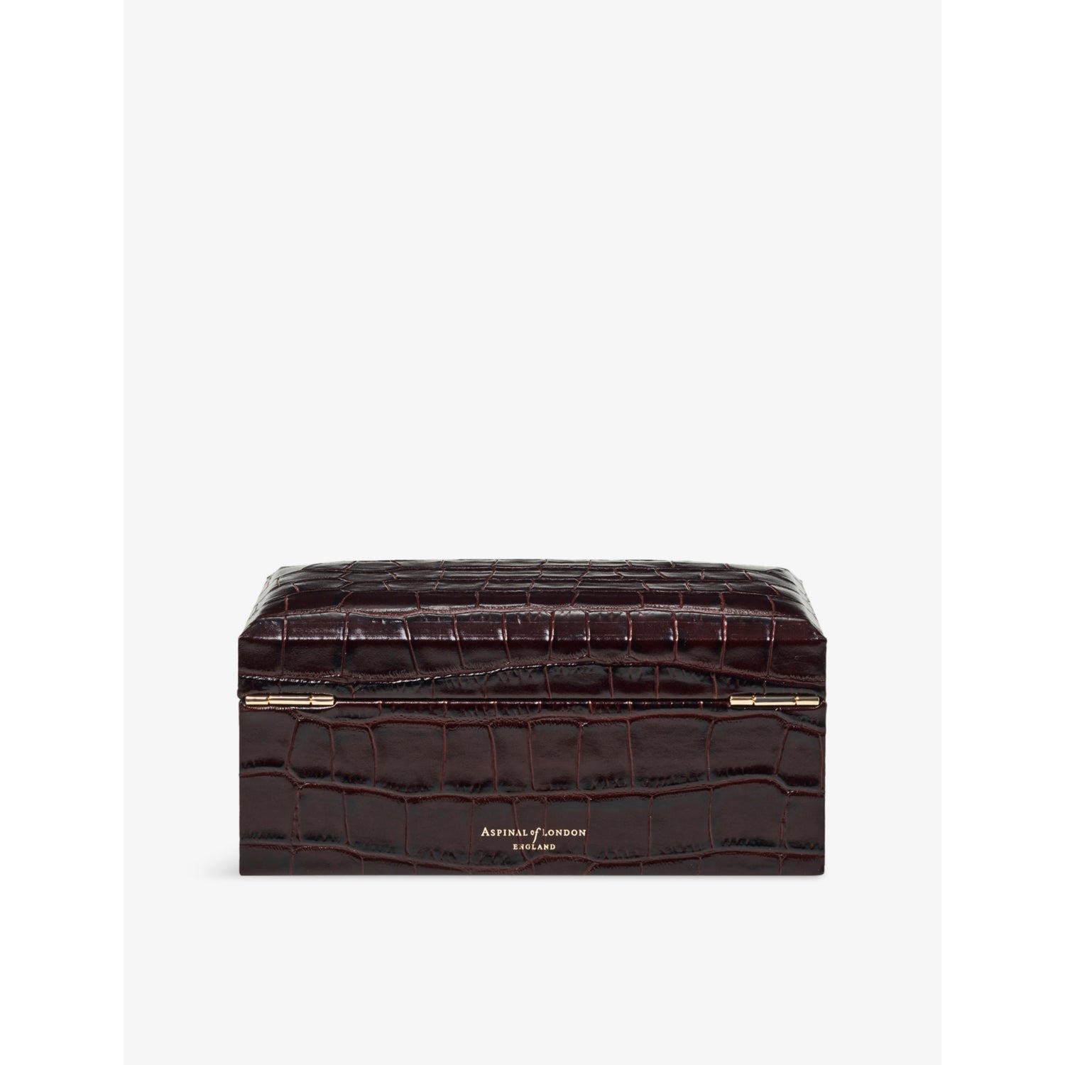 Aspinal leather watch box with four compartments and lock - British product