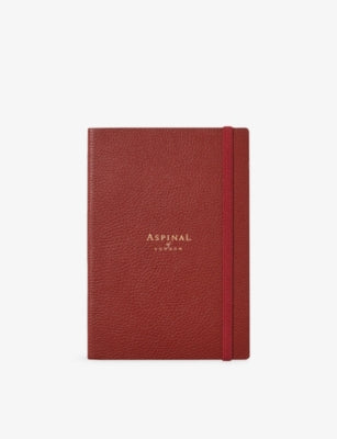Aspinal of London Logo-Embossed Bound A5 Leather Journal 21cm