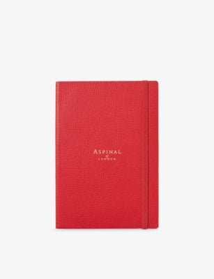 Aspinal of London Logo-Embossed Bound A5 Leather Journal 21cm