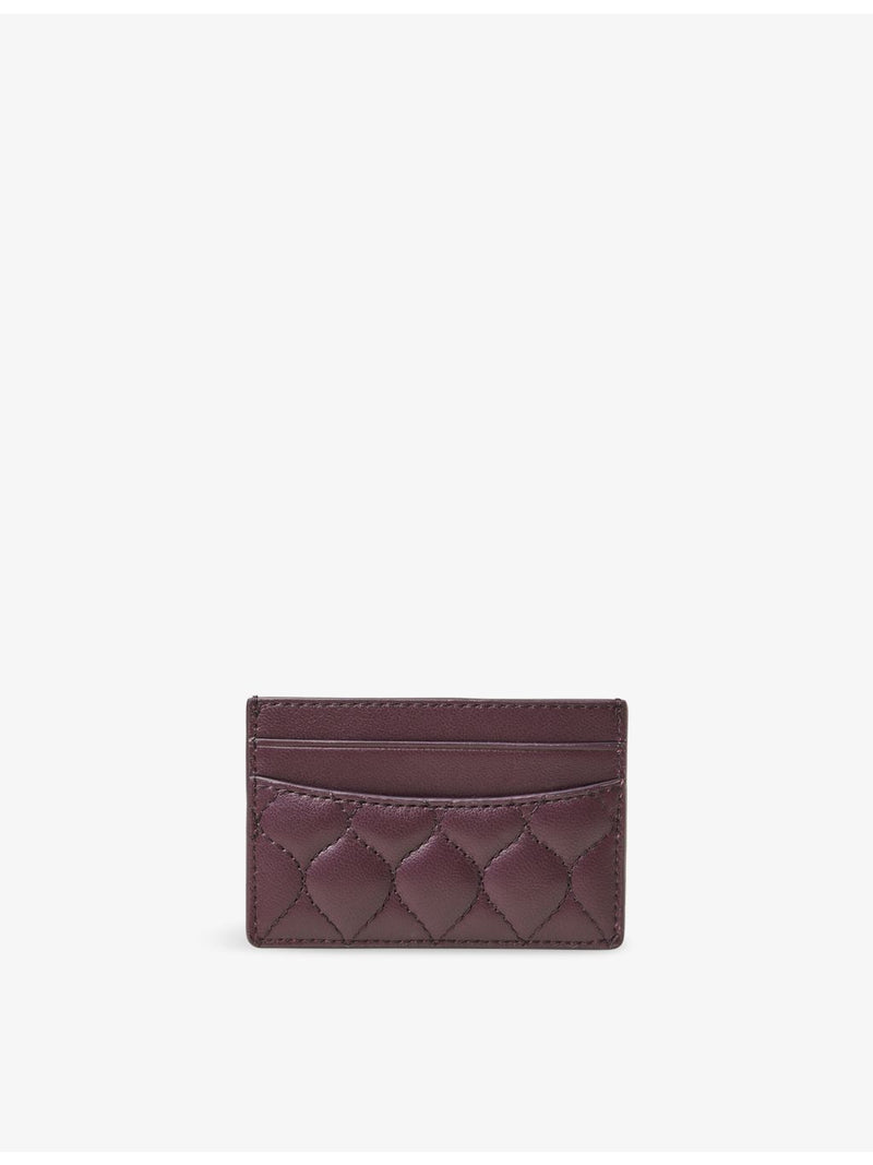 Aspinal of London slim quilted leather card holder - British product