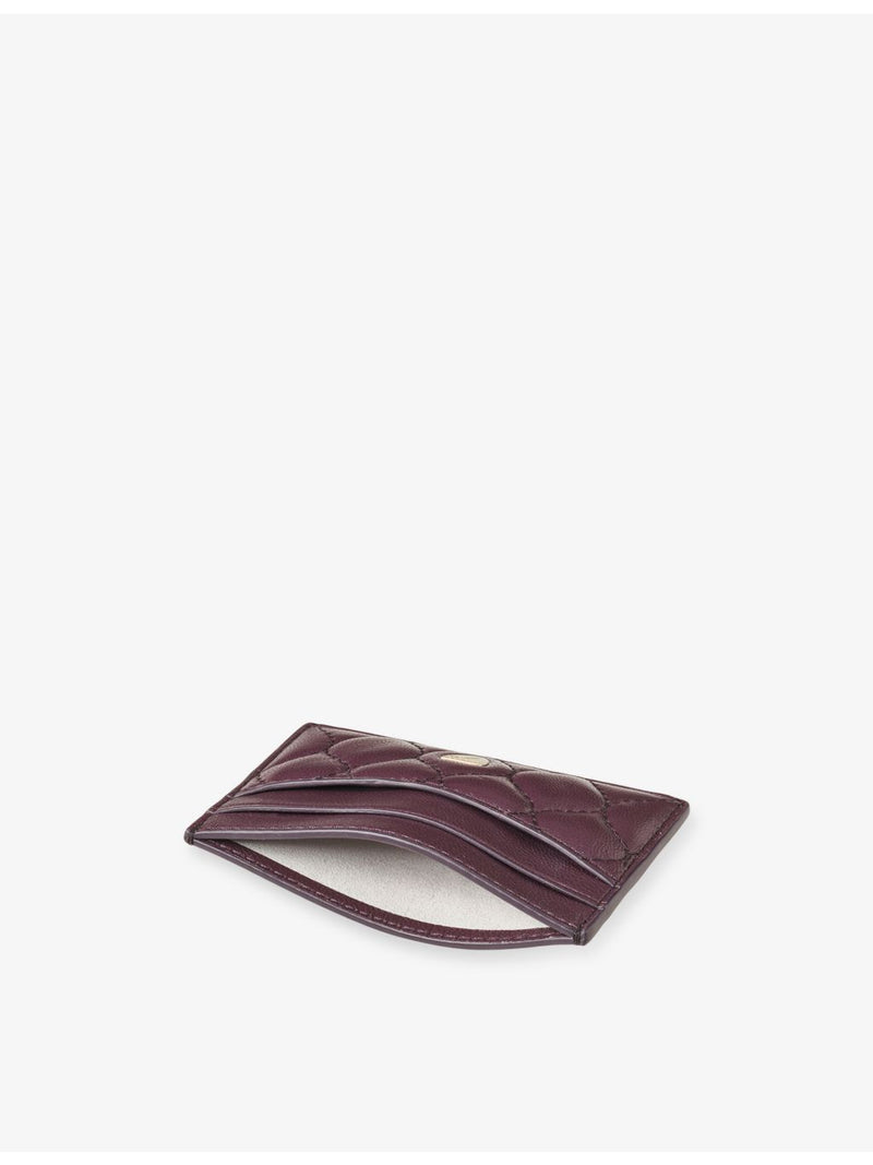 Aspinal of London slim quilted leather card holder - British product
