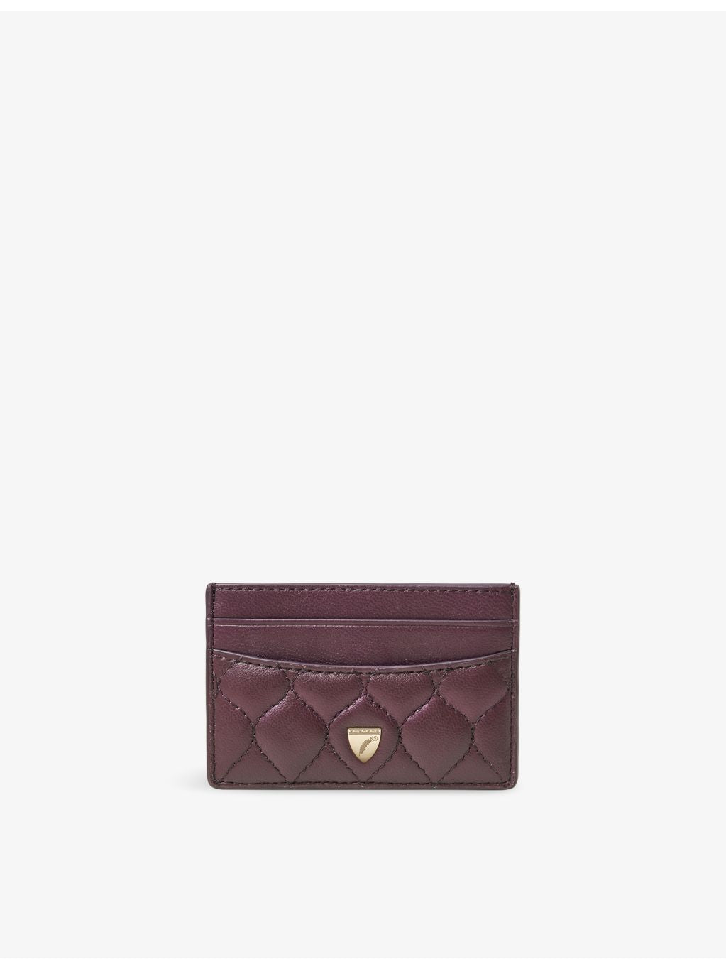 Aspinal of London slim quilted leather card holder - British product