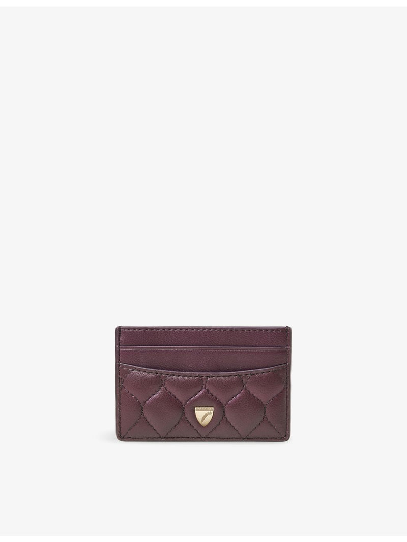 Aspinal of London slim quilted leather card holder - British product