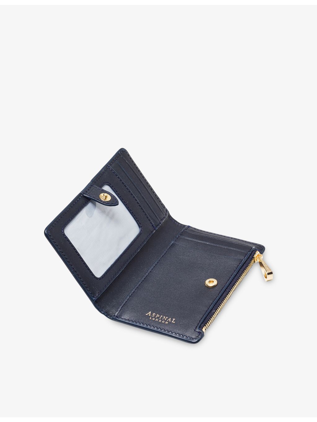 Aspinal of London Mayfair small crocodile-embossed leather wallet, UK version