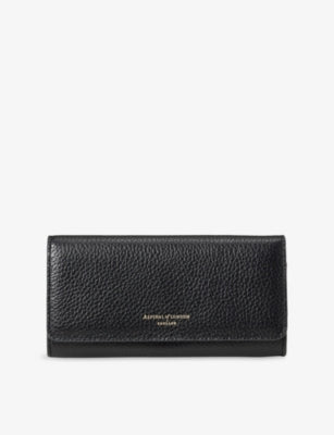Aspinal of London logo-embossed leather purse, UK version