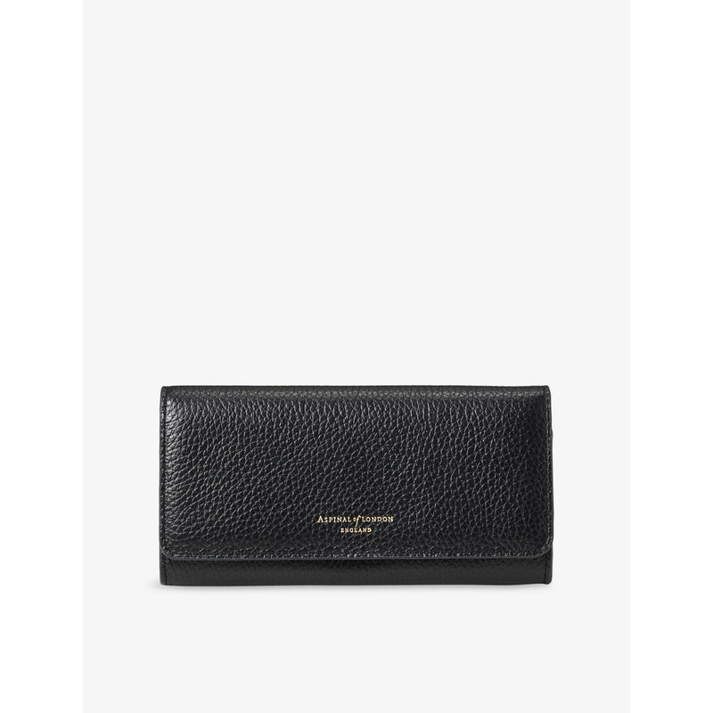 Essential Logo-Embossed Leather Purse - BLACK