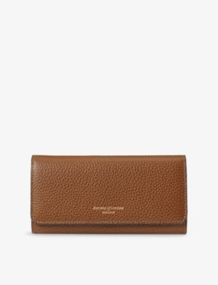 Aspinal of London logo-embossed leather purse, UK version