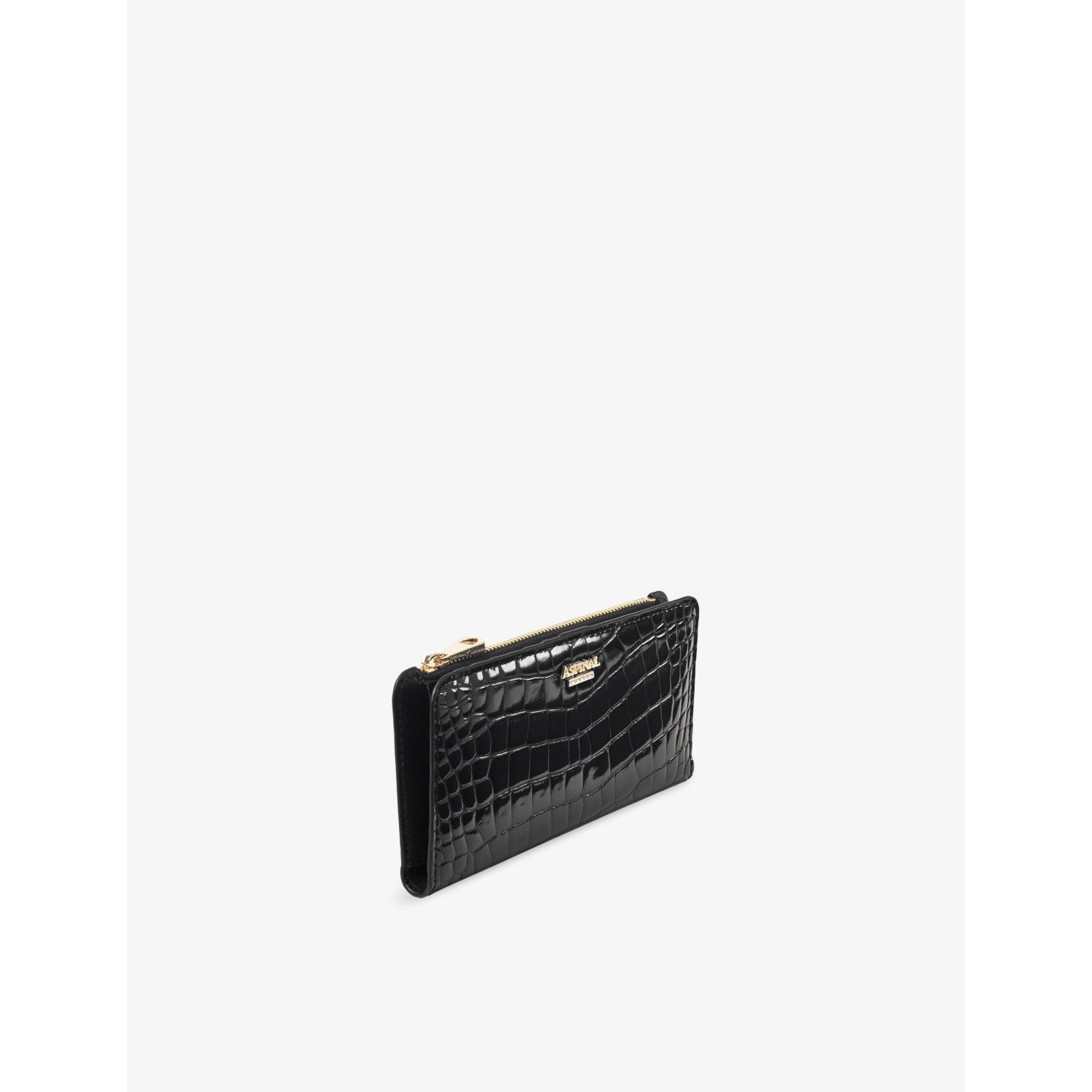 Aspinal of London Mayfair large patent-leather purse - British product