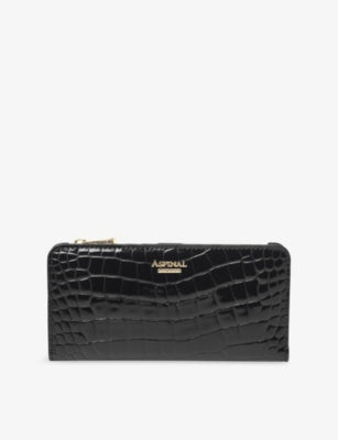 Aspinal of London Mayfair large patent-leather purse - British product