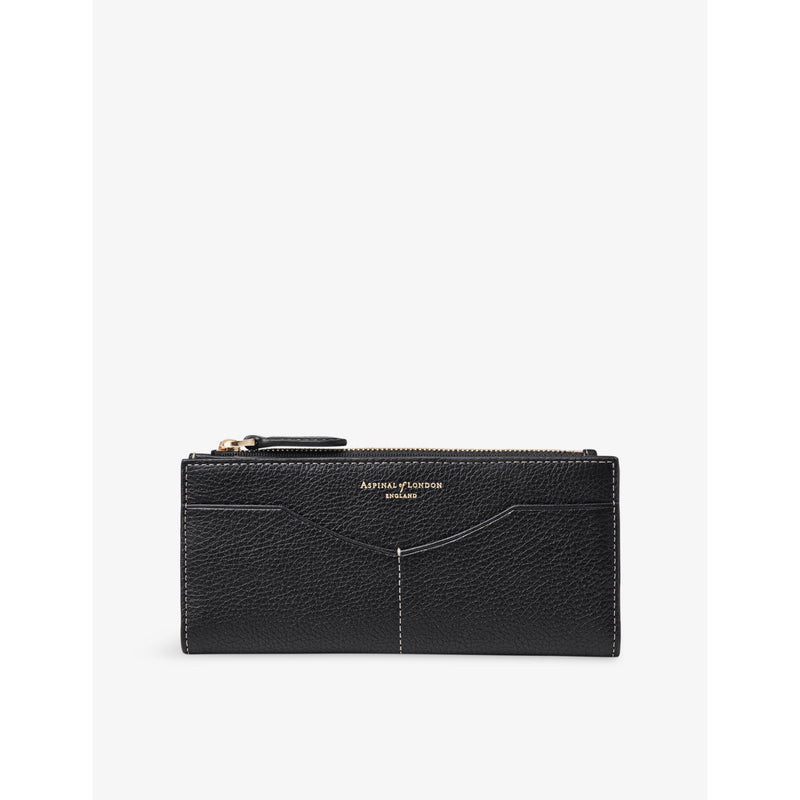 Hudson Large Leather Purse - BLACK