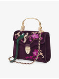Aspinal of London Mayfair Midi flower-embroidered shoulder bag (British brand)