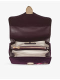 Aspinal of London Mayfair Midi flower-embroidered shoulder bag (British brand)