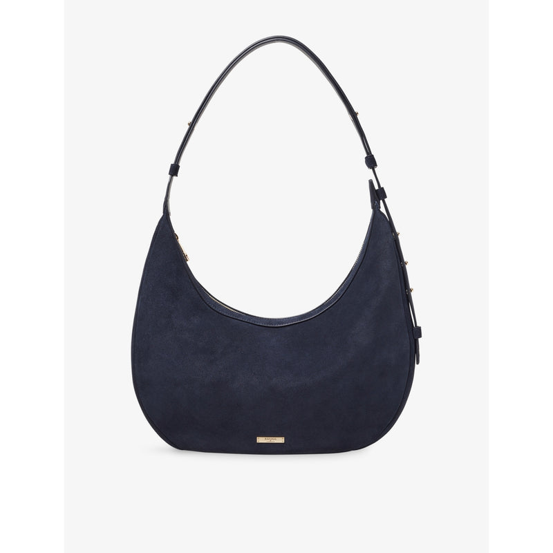 Aspinal of London Soho Large Crescent Leather Shoulder Bag