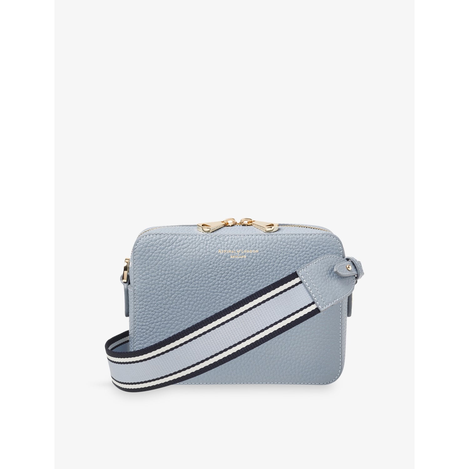 Aspinal of London camera grained leather cross-body bag (British brand)