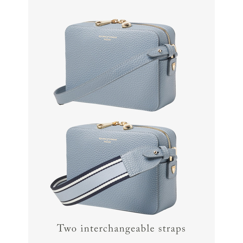 Aspinal of London camera grained leather cross-body bag (British brand)