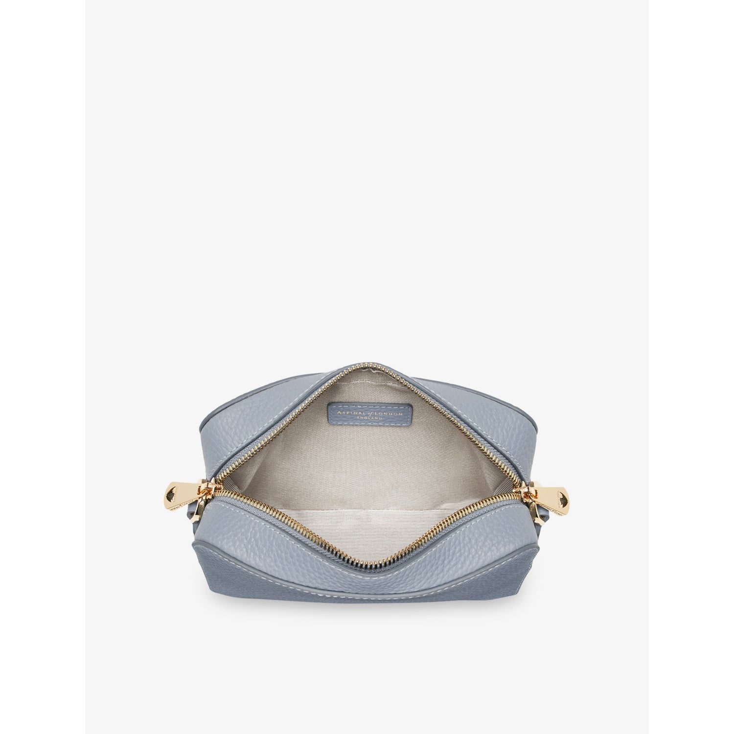 Aspinal of London camera grained leather cross-body bag (British brand)